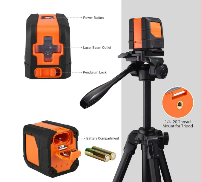 Tacklife Feet Laser Level, Self-Leveling Horizontal and Vertical Cross-Line Laser - SC-L01