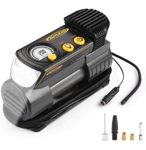 AUTLEAD C2 Tire Inflator Air Compressor Pump 12V DC Portable Multifunctional Tire Pump with Digital Gauge for Car Bike Tires and Other Inflatables