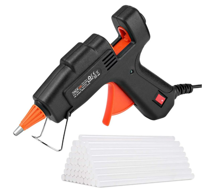 TACKLIFE Mini Hot Glue Gun 20w with 30 Pcs EVA Glue Sticks Flexible Trigger High Temp Overheating Protection and Heating Up Quickly Hot for DIY Small Craft And Quick Repairs-GGO20AC