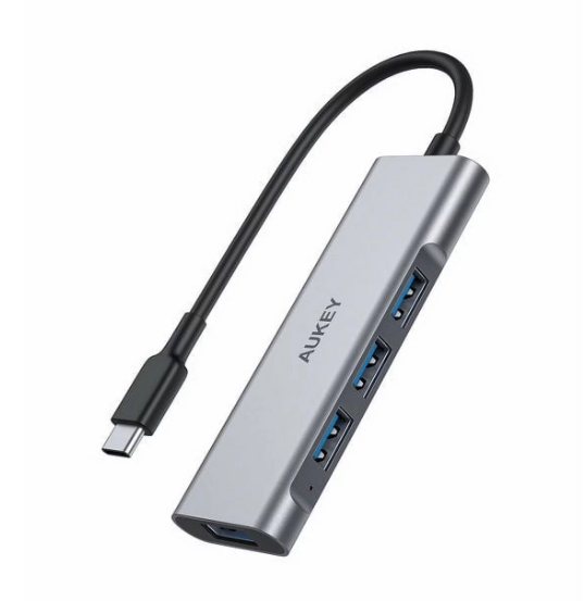 AUKEY CB-C94 4-Port USB C Hub Aluminum Alloy with 4 USB 3.0 Ports