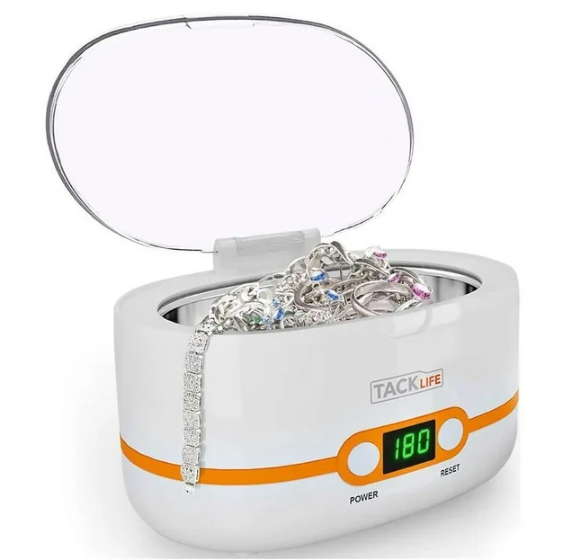 TACKLIFE 600ml Ultrasonic Cleaner, Professional Ultrasonic Jewelry Cleaner 20oz, with Five-Digit Timer -MUC02
