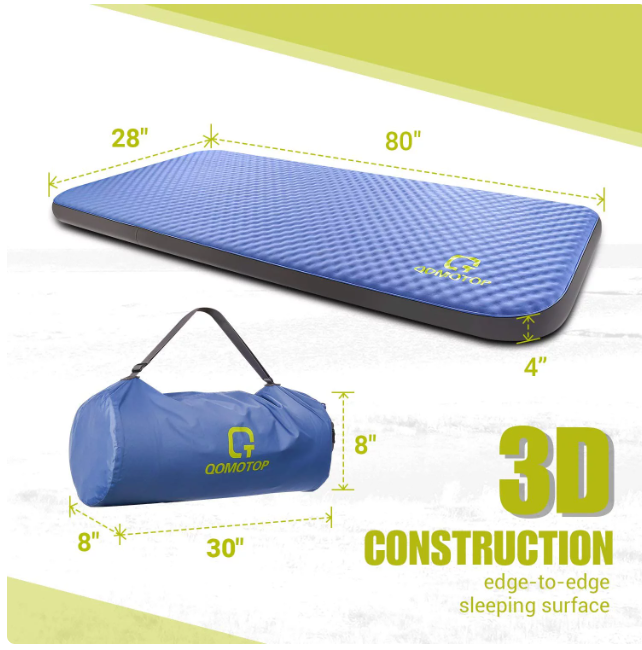 Qomotop QTSID1 Self-Inflating Comfortable Mattress Sleeping Pad