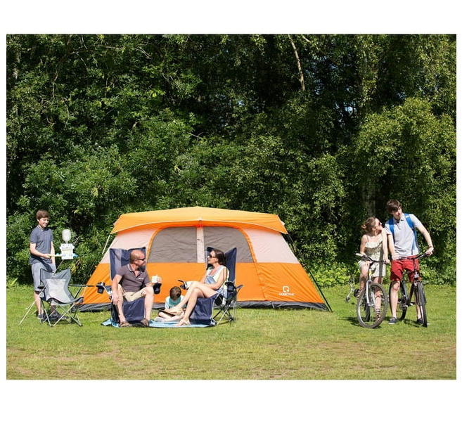 QOMOTOP 10 Person Family Camping Tent,2 Rooms, 60 Seconds Set up Waterproof Tent