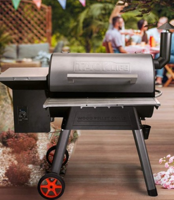 Tacklife 20000BTU Heat Ideal for Wood Pellet Grill and Smoker,8-in-1 BBQ Grill-TKGRILL01