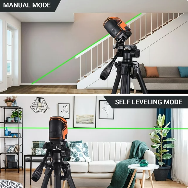 TACKLIFE Green Pro Cross Line Laser Level, Three Modules With 2 Laser Heads, Easy Use Mounting Bracket and Carrying Case - SC-L01 PRO
