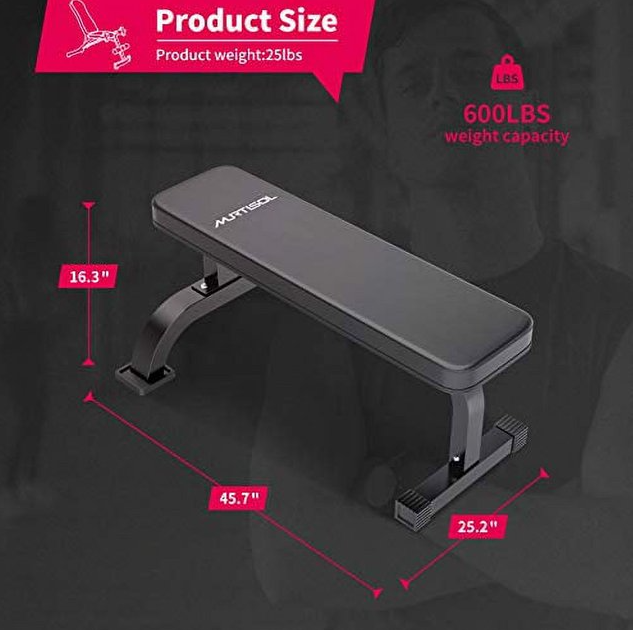 Murtisol Multifunctional Weight Training and Abdominal Exercise Flat Bench Dumbbell Bench Weight Benches-5012400400