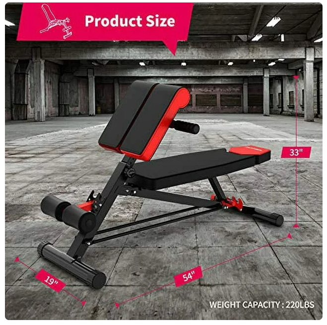 Murtisol Adjustable Weight Bench Full Body Workout Foldable Incline Decline Strength Training for Home Gym - 5012400600