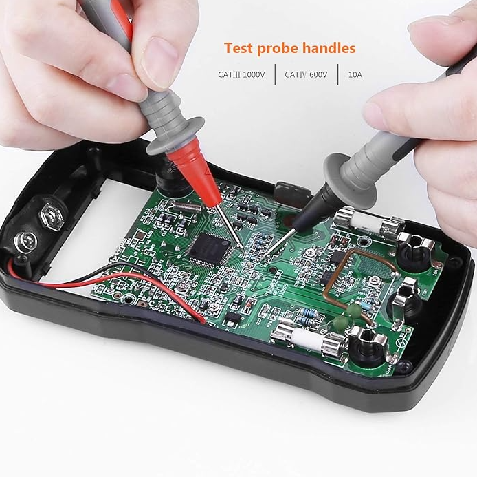 Tacklife METL04 8-piece Multimeter Electronic Test Leads Accessories Kit with Test Extension Alligator Clips Test Probe and Plunger Mini-hooks for Multimeters & Clamp Meters