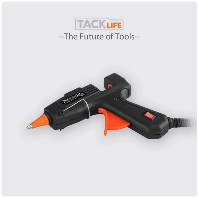 TACKLIFE Mini Hot Glue Gun 20w with 30 Pcs EVA Glue Sticks Flexible Trigger High Temp Overheating Protection and Heating Up Quickly Hot for DIY Small Craft And Quick Repairs-GGO20AC