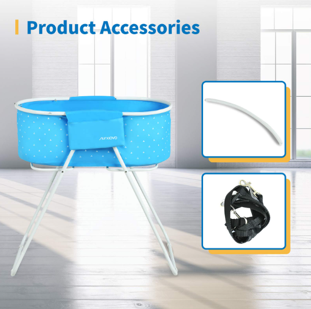 NURXIOVO Elevated Folding Dog Bath Tub and Wash Station for Bathing, Shower, and Grooming, Foldable and Portable, Indoor and Outdoor, Perfect for Small and Medium Size Dogs, Cats and Other Pet