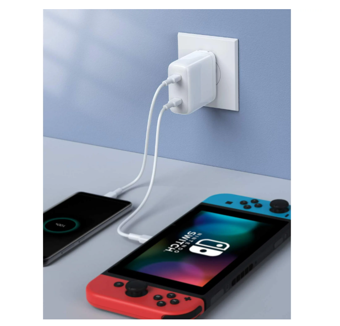 WEMISS USB C Charger, 40W PD Charger, Fast Charger with Foldable Plug, Dual 20W Charger CH-A1