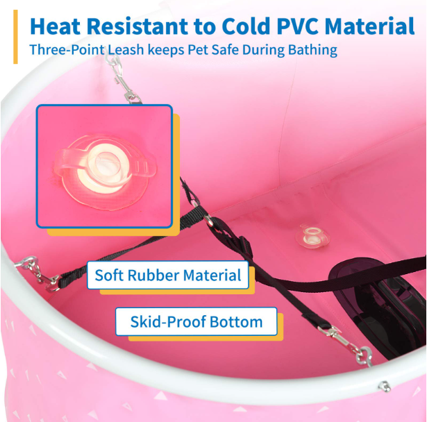 NURXIOVO Elevated Folding Dog Bath Tub and Wash Station for Bathing, Shower, and Grooming, Foldable and Portable, Indoor and Outdoor, Perfect for Small and Medium Size Dogs, Cats and Other Pet