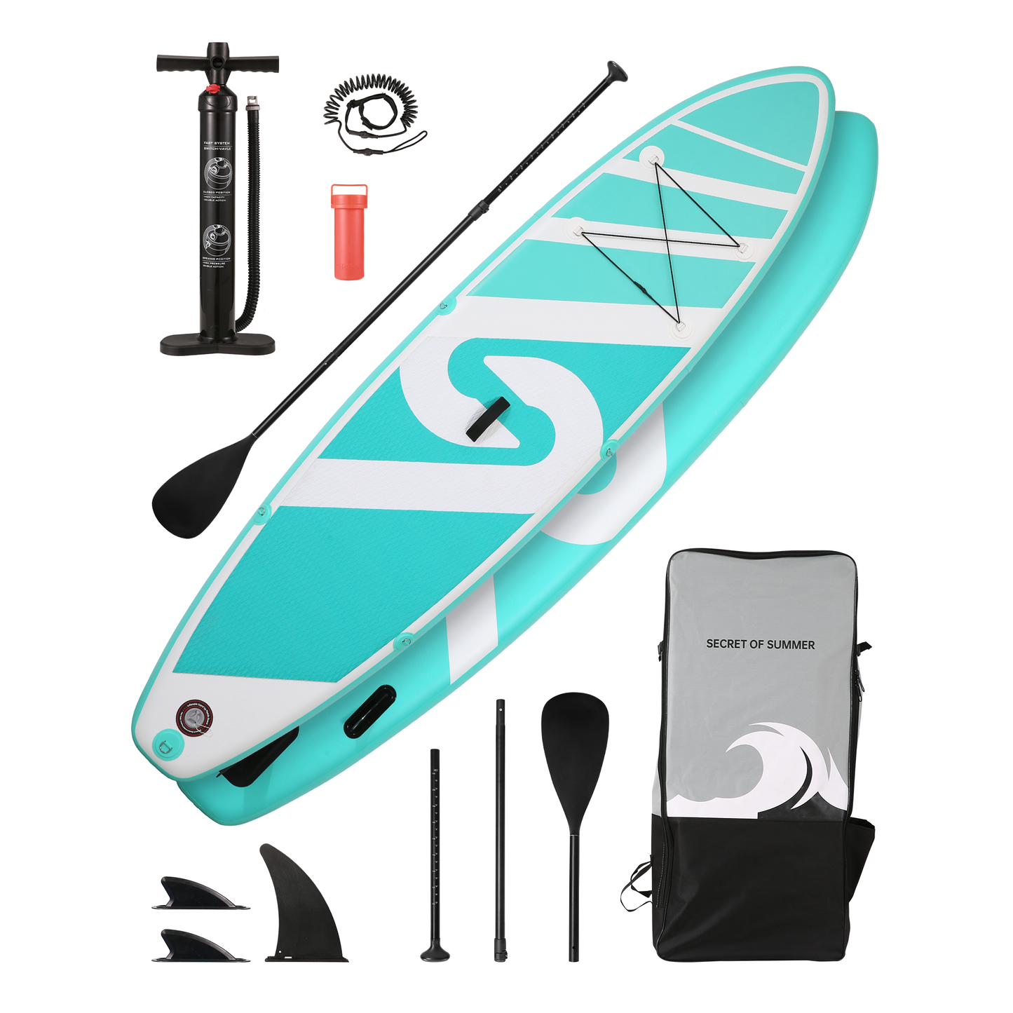 Inflatable Paddle Board Stand Up Paddle Board 120"x30"x6" Ultra-Light(17LBS) SUP Board with Full Accessories & D Ring for Paddling Surfing Yoga Surfing Outdoor Christmas