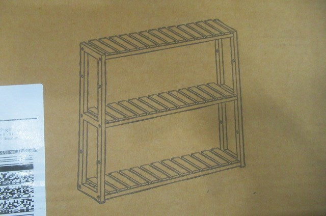 LOT OF 120 BAMBOO FLOOR/WALL SHELF UNITS