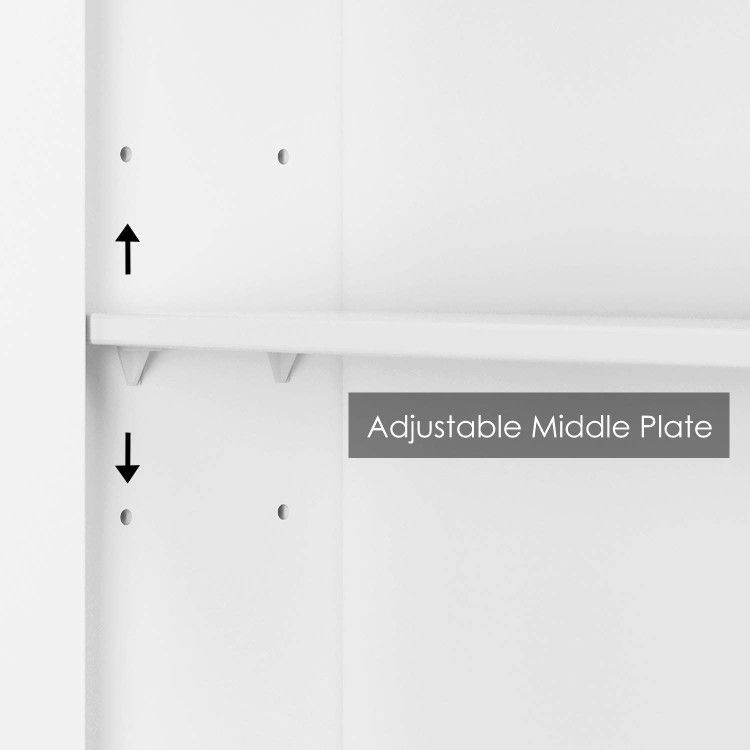 Homfa Bathroom Cabinet Vanity Wall Shelf Storage Cabinet Wash Basin Shower Corner Shelf Sundries Home Furniture Storage