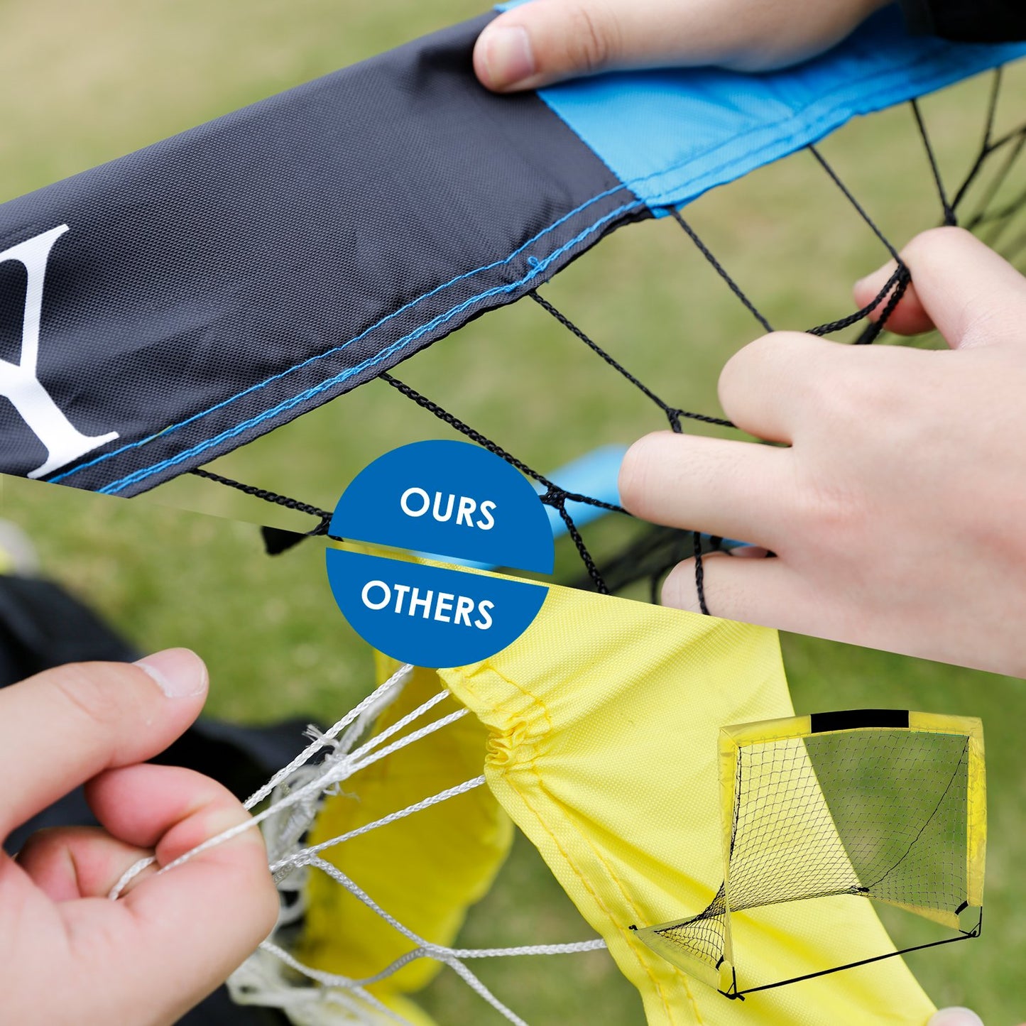 intey Soccer Goal 6 Ft. 6' In. x 3 Ft. 3 In. Portable Soccer Net with Carry Bag for Games and Training for Kids and Teens