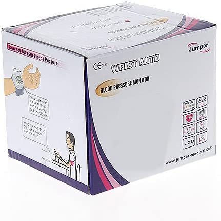 Jumper Automatic JPD-900W Medical Wrist Blood Pressure Monitor Cuff, Digital Electronic BP Meter Pulse Rate Irregular Heartbeat Measurement with Large LCD Display