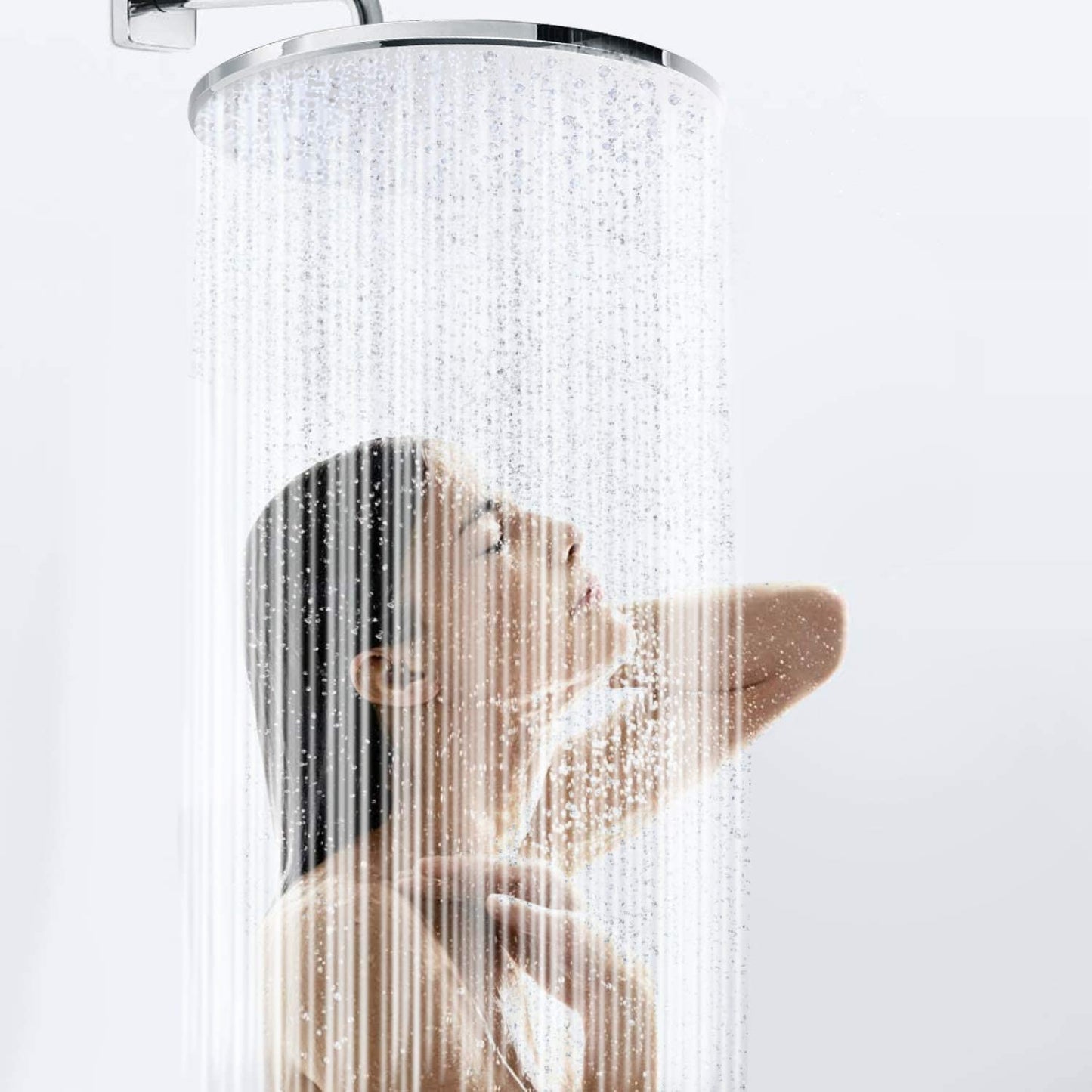 9 Inches Shower Head, TECCPO High Pressure Shower Head with ABS Polish Chrome Finish, Adjustable Pure Copper Swivel Ball Joint with Filter to Anti-Clog & Anti-Leak | TBSH01X