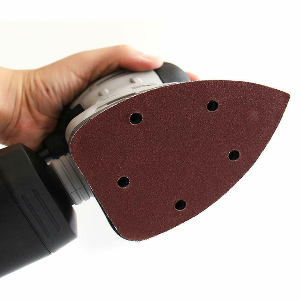 SATC Mouse Sander Sandpaper Pads 120 240 Grit Assorted, 50PCS Hook and Loop Sanding Paper Sheets for Mouse Detail Sander