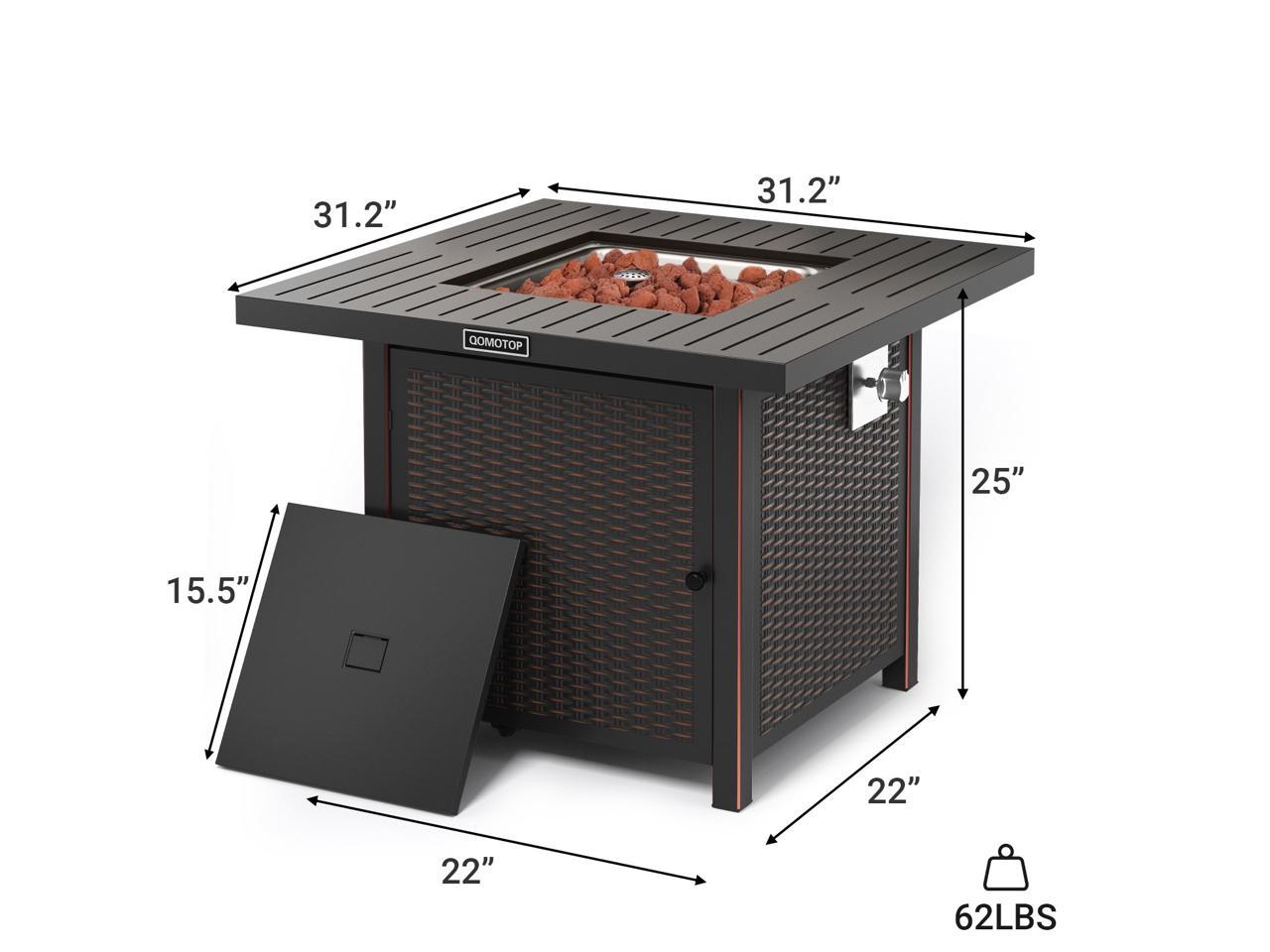 QOMOTOP Propane Fire Table GFP02T