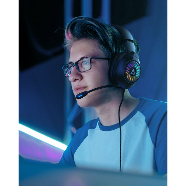 AUKEY GH-X1 RGB Gaming Headset w/Stereo Sound 50MM Drivers Noise Canceling Mic