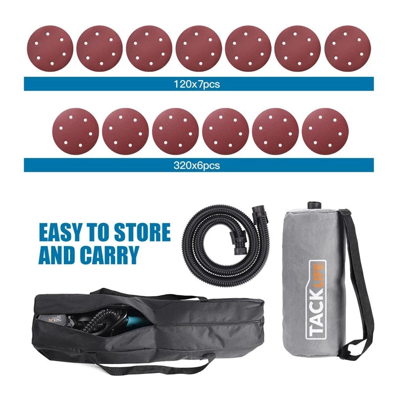 TACKLIFE Electric Drywall Sander, Pole Wall Polisher 225MM With Sanding Accessories, Ideal For Home DIY And Decoration - PDS03A