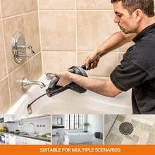 TACKLIFE HGD02A Drain Auger 25Ft Drum Auger With Drill Adapter Toilet Sink Drain Cleaner Sewer Fast Cleaning Tools