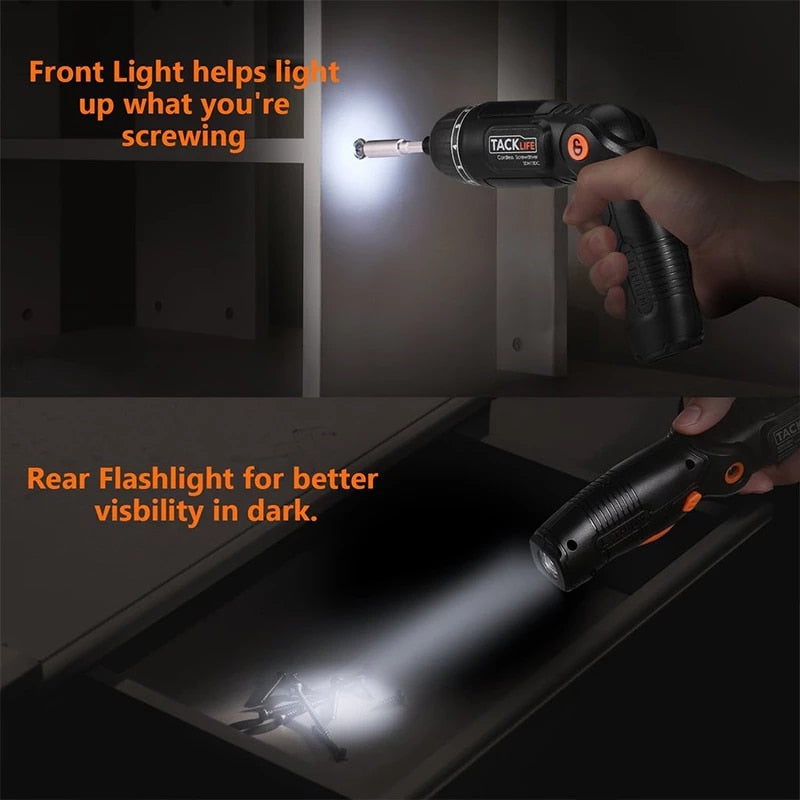 TACKLIFE SDH13DC SDH13DCB Electric Screwdriver 3.6V Cordless Rechargeable Screwdriver 31 Driver Bits home/home other Tools