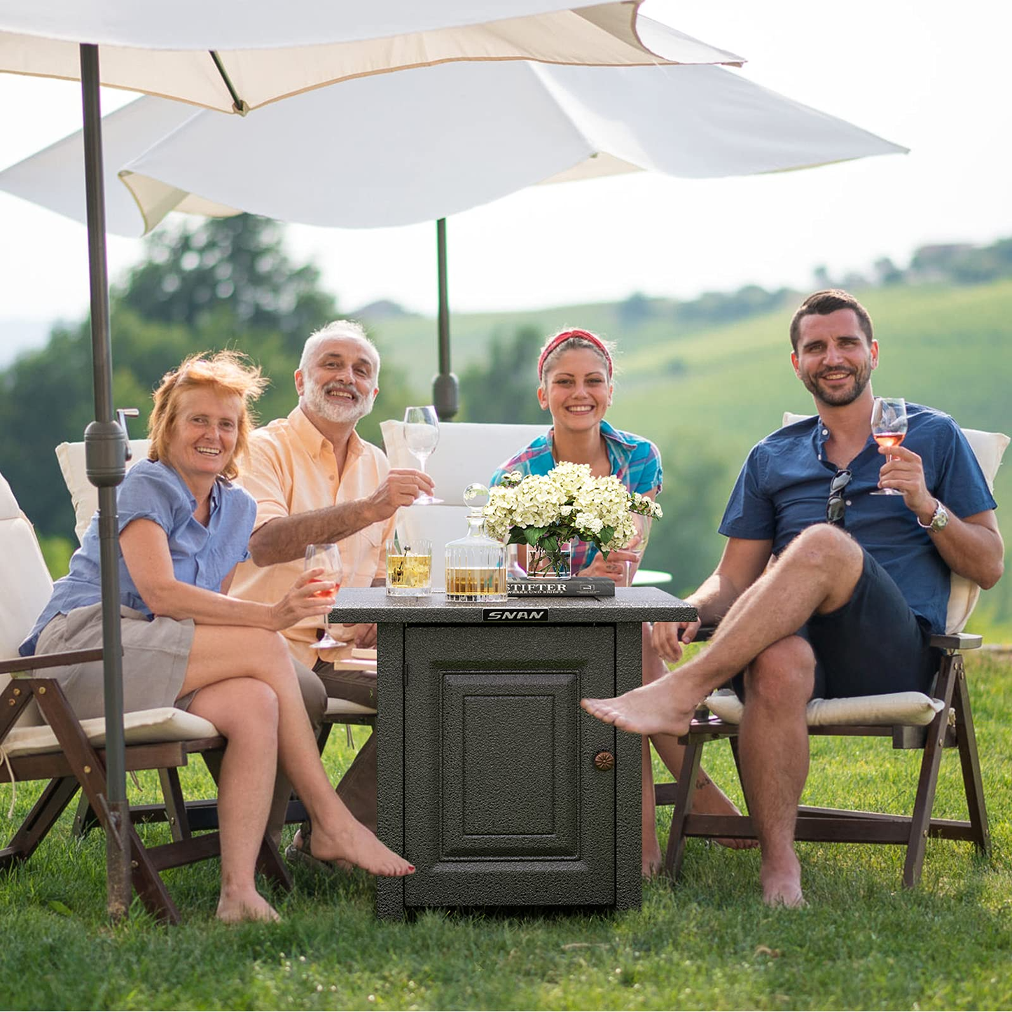SNAN 28 inch Propane Gas Fire Pit Table CSA Outdoor