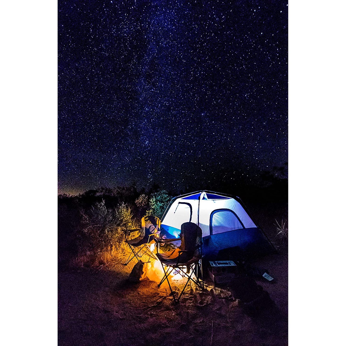 QOMOTOP 6 Person 60 Seconds Set Up Camping Tent, Waterproof Pop Up Tent with Top Rainfly, Instant Cabin Tent, Blue