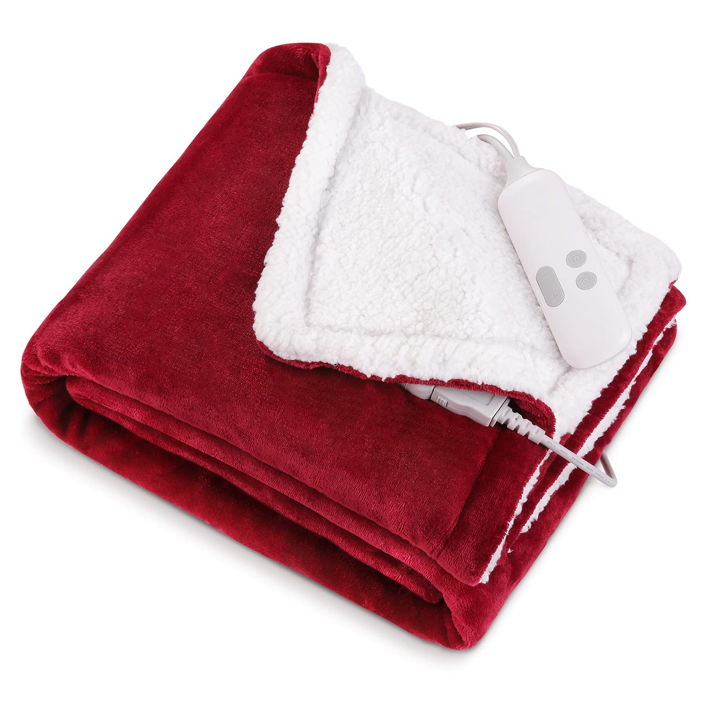 MaxKare Electric Blanket Heated Throw, Blanket 50" x 60", Flannel, Fast Heating, Machine Washable, ETL Certification, with 6 Heating Levels & 5 Hours Auto-Off for Home Office Use