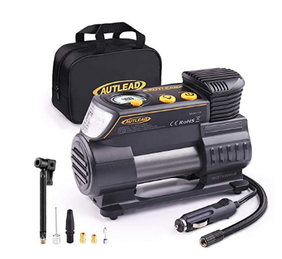 AUTLEAD C2 Tire Inflator Air Compressor Pump 12V DC Portable Multifunctional Tire Pump with Digital Gauge for Car Bike Tires and Other Inflatables