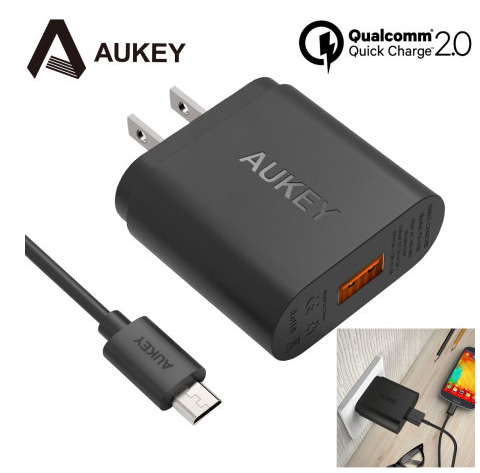 Aukey PA-U28 Turbo USB Qualcomm Quick Charge 2.0 US Wall Charger