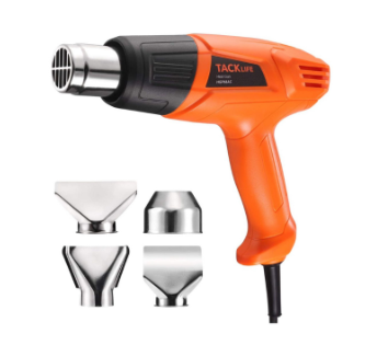 Tacklife HGP68AC Hot Air Gun 2000W Heat Gun 2 Temperature Levels Air Flow 350℃ and 550℃ with 4 Nozzles and Overheat Protection