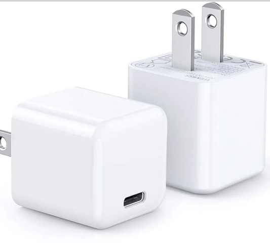 WEMISS USB C Charger, 2-Pack Mini 20W iPhone 12 Fast Type C Wall Charger with PD 3.0