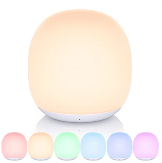 Gladle Wireless Baby Night Light for Kids up to 100hrs, Dimmable LED Nursery Lamp for Breastfeeding, Touch Bedside Lamp for Children with Color-Changing, 1h Timer, Built-in Magnet, Night Light Mode