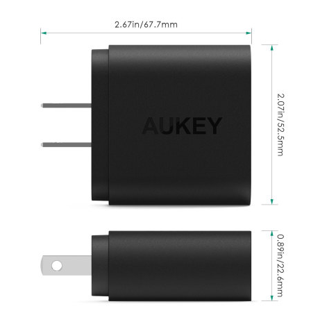 Aukey PA-U28 Turbo USB Qualcomm Quick Charge 2.0 US Wall Charger