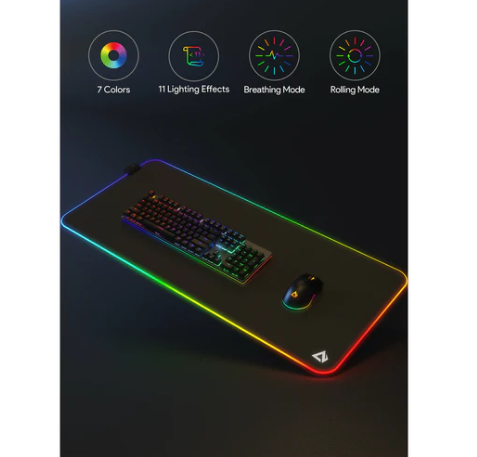 AUKEY KM-P7 RGB Gaming Mouse Pad Extended Soft Led 35.4 × 15.7 inches