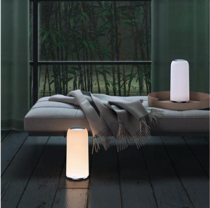 AUKEY LT-T7R Table Lamp RGB Touch-Sensitive Bedside Lamp with Timer Function Dimmable Warm White Light & Color-Changing Light, Night Light with Memory Function for Living Rooms and Bedrooms