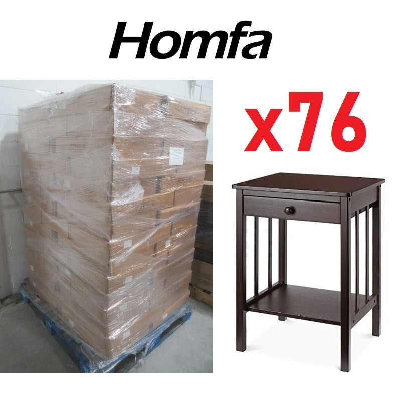 LOT OF 76 HOMFA BAMBOO NIGHT STAND END TABLE
