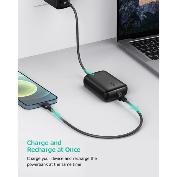 AUKEY PB-N83 Mini USB C Portable Charger Black 10000mAh