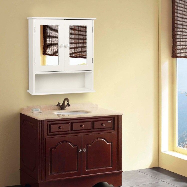 Homfa Bathroom Cabinet Vanity Wall Shelf Storage Cabinet Wash Basin Shower Corner Shelf Sundries Home Furniture Storage