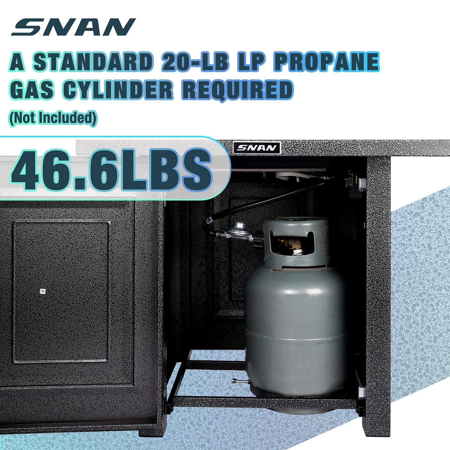 SNAN 28 inch Propane Gas Fire Pit Table CSA Outdoor
