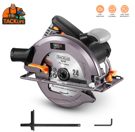 TACKLIFE ECS01A Circular Saw 4700RPM 1800W Upgraded Compact Circular Saw Double Safety Switch 3 meter power cord